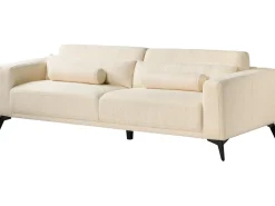Sofa 3 personers ANGE Boucle Cremehvid