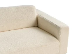 Sofa 3 personers ANGE Boucle Cremehvid