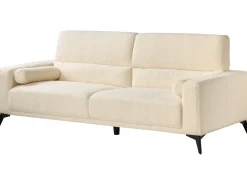 Sofa 3 personers ANGE Boucle Cremehvid