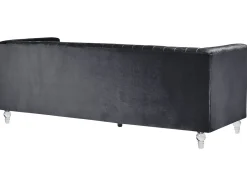 Sofa 3 personers ARVIKA Velour Sort