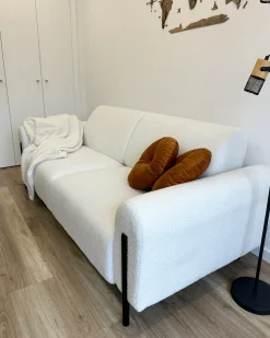 Sofa 3 personers ASKIM Boucle Hvid