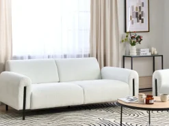 Sofa 3 personers ASKIM Boucle Hvid
