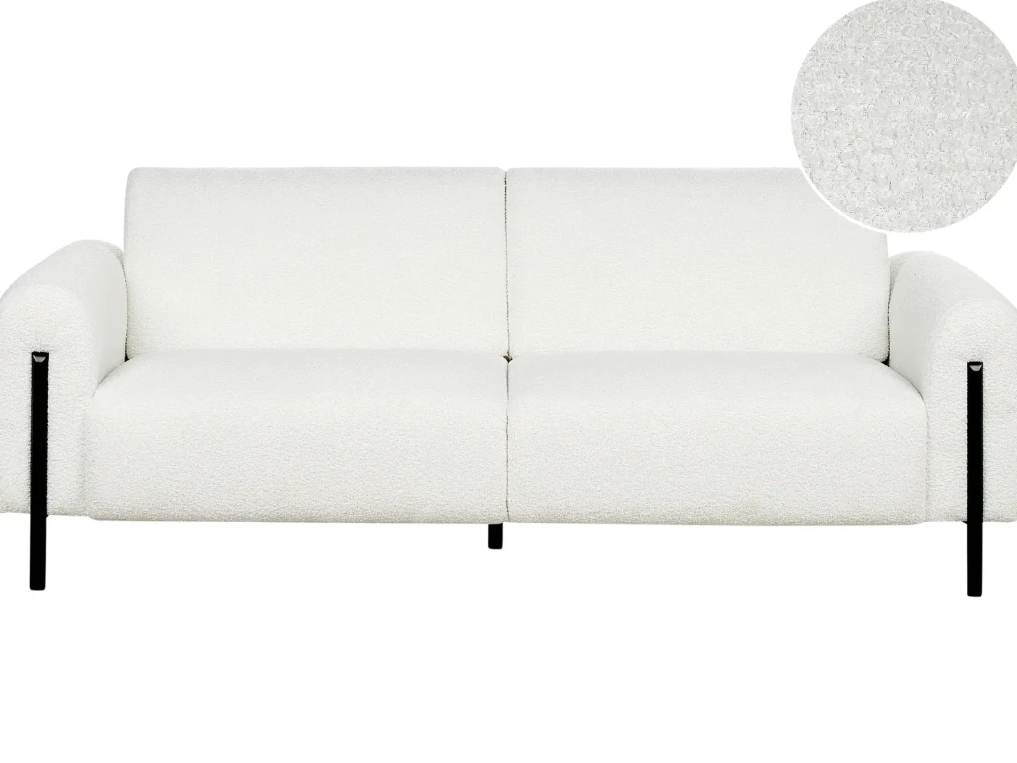 Sofa 3 personers ASKIM Boucle Hvid