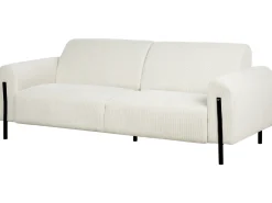 Sofa 3 personers ASKIM Fløjl Cremehvid