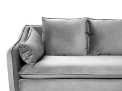 Sofa 4 personers AURE Velour Lysegrå