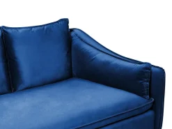 Sofa 4 personers AURE Velour Navy Blå