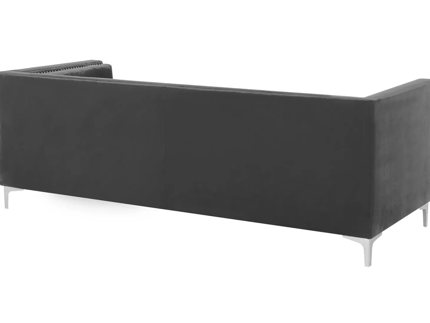Sofa 3 personers AVALDSENES Velour Mørkegrå