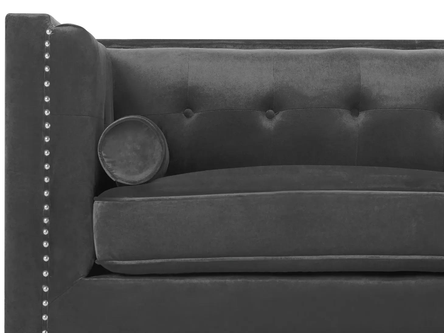Sofa 3 personers AVALDSENES Velour Mørkegrå
