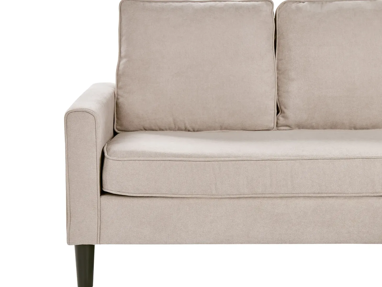 Sofa 3 personers AVESTA Beige med fodskammel