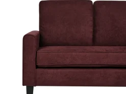 Sofa 3 personers AVESTA Bordeaux med fodskammel