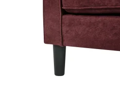 Sofa 3 personers AVESTA Bordeaux med fodskammel