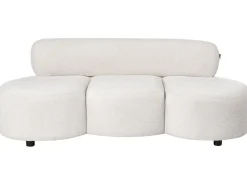 Sofa 3 personers BLAVAND Boucle Cremehvid