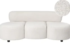 Sofa 3 personers BLAVAND Boucle Cremehvid