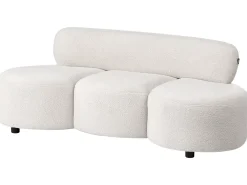 Sofa 3 personers BLAVAND Boucle Cremehvid