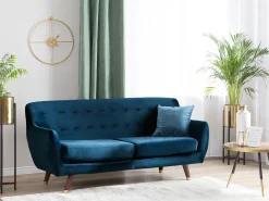 Sofa 3 personers BODO Velour Navy Blå