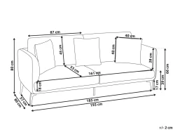 Sofa 3 personers BODUM Velour Brungrå