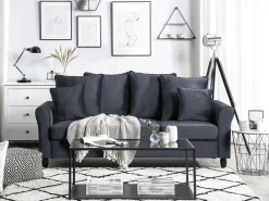 Sofa 3 personers BORNHOLM Velour Mørkegrå