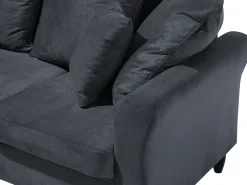Sofa 3 personers BORNHOLM Velour Mørkegrå