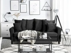Sofa 3 personers BORNHOLM Velour Sort