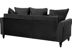 Sofa 3 personers BORNHOLM Velour Sort