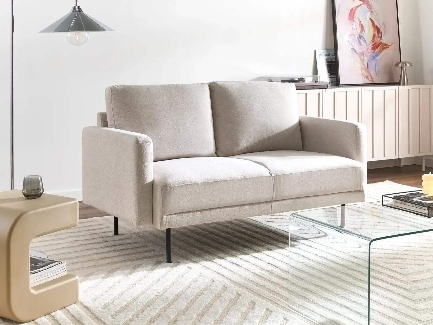 Sofa 2 personers BREDA Lys Beige