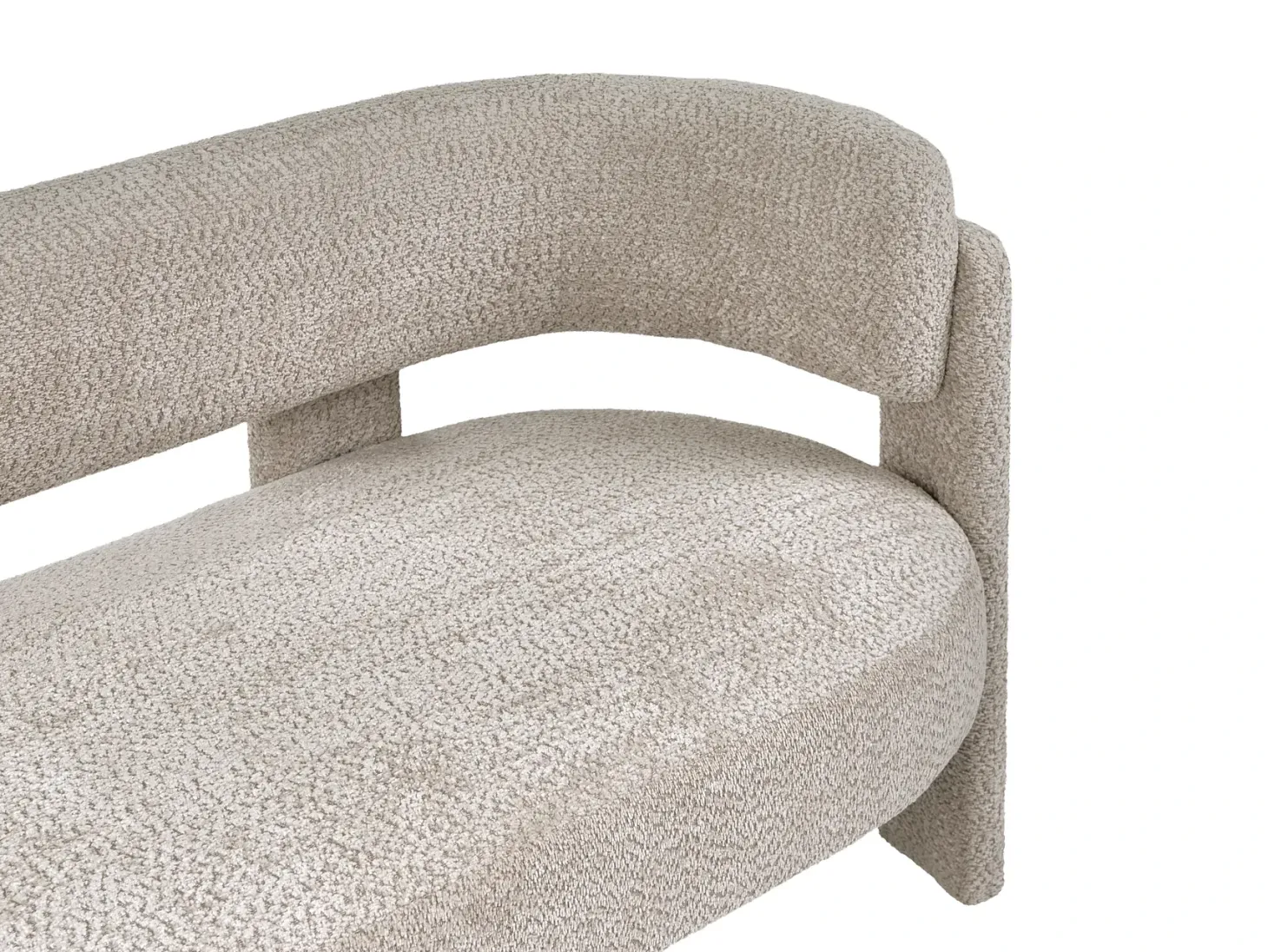 Sofa 2 personers BUREA Chenille Lys Beige