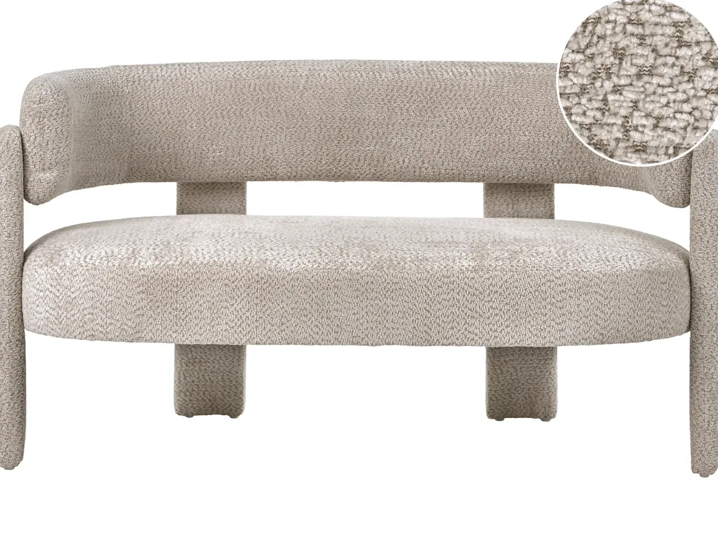 Sofa 2 personers BUREA Chenille Lys Beige