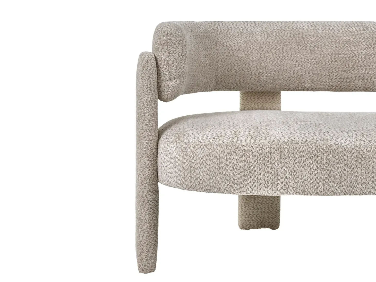 Sofa 2 personers BUREA Chenille Lys Beige