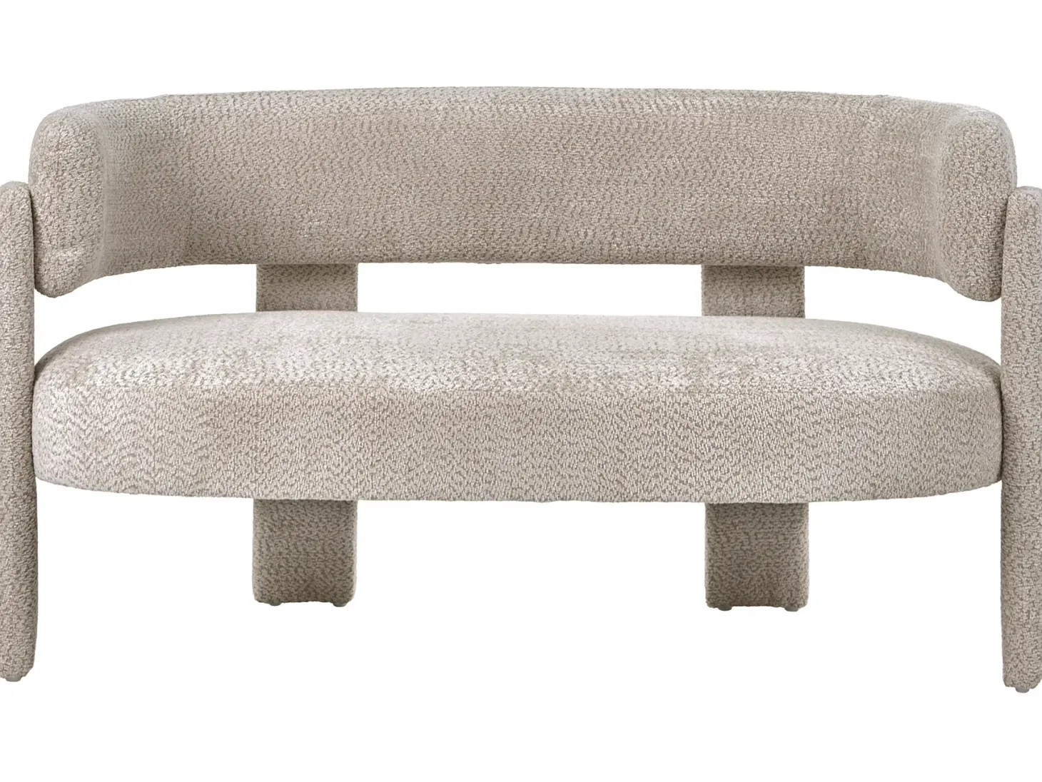 Sofa 2 personers BUREA Chenille Lys Beige