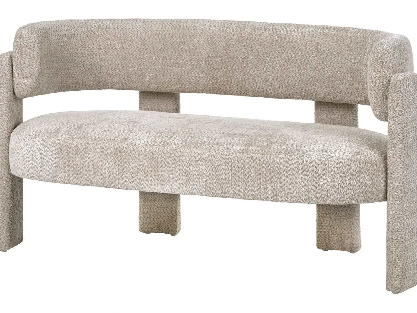 Sofa 2 personers BUREA Chenille Lys Beige