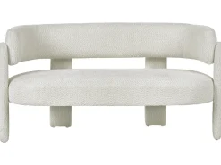 Sofa 2 personers BUREA Chenille Cremehvid