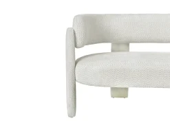 Sofa 2 personers BUREA Chenille Cremehvid