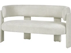Sofa 2 personers BUREA Chenille Cremehvid