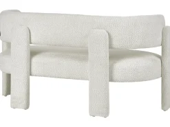 Sofa 2 personers BUREA Chenille Cremehvid