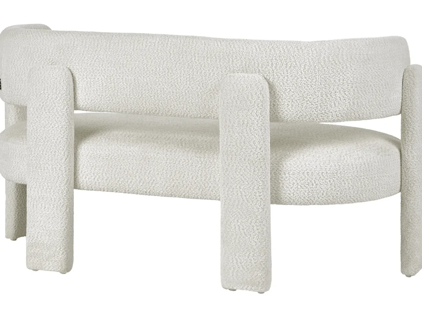 Sofa 2 personers BUREA Chenille Cremehvid