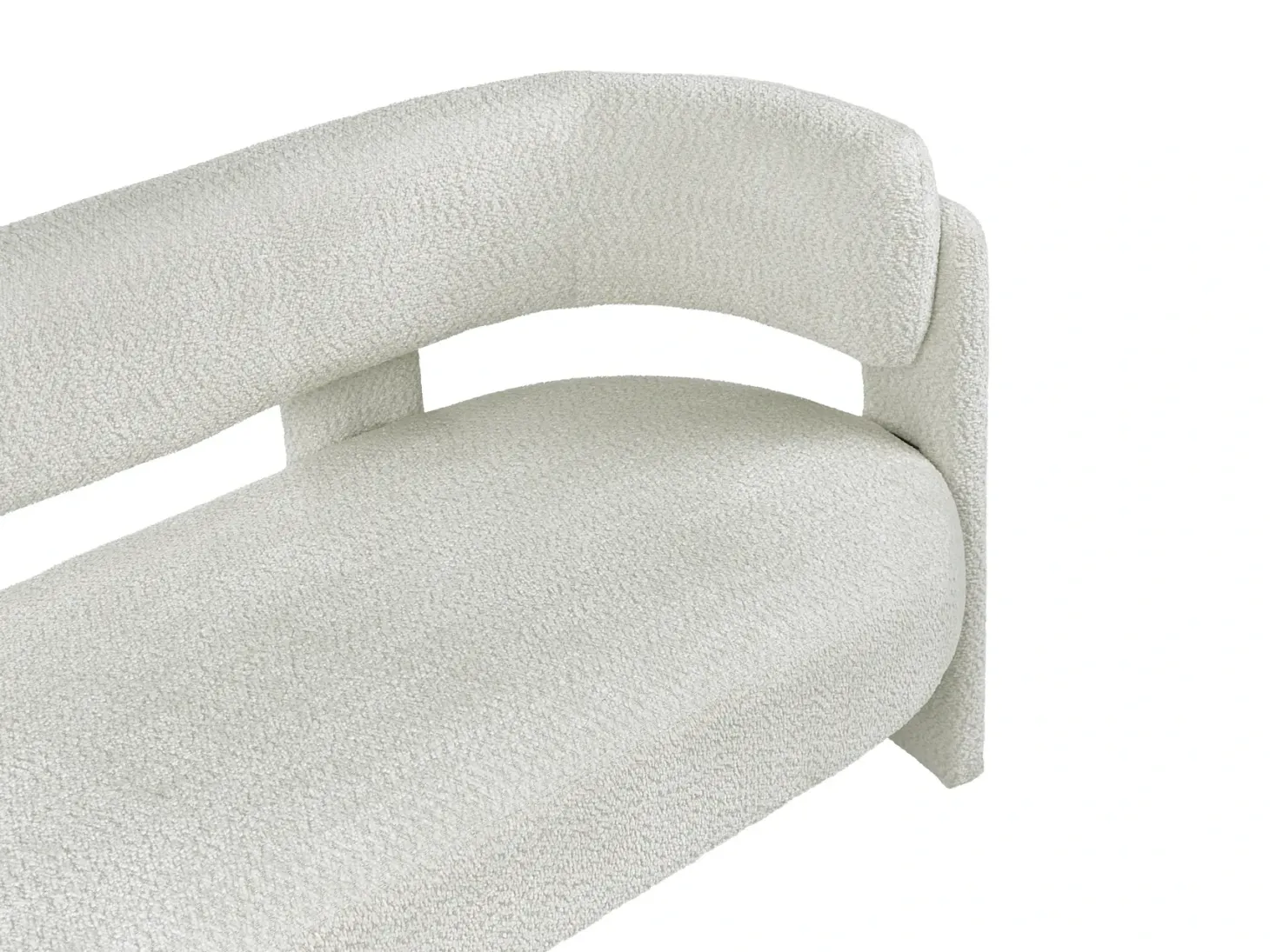 Sofa 2 personers BUREA Chenille Cremehvid