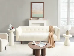 Sofa 3 personers BYSKE Boucle Cremehvid