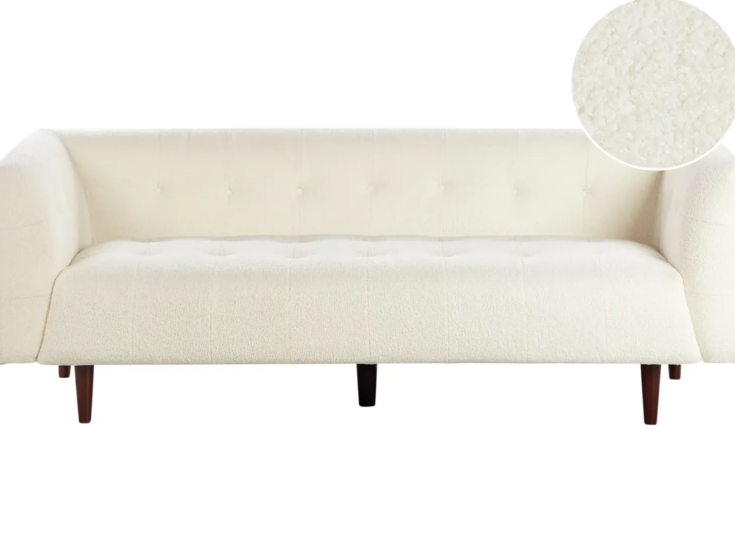 Sofa 3 personers BYSKE Boucle Cremehvid