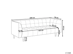 Sofa 3 personers BYSKE Lys Beige