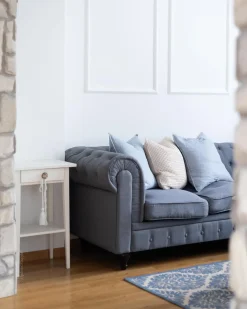 Sofa 3 personers CHESTERFIELD Lysegrå