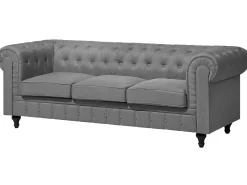 Sofa 3 personers CHESTERFIELD Lysegrå