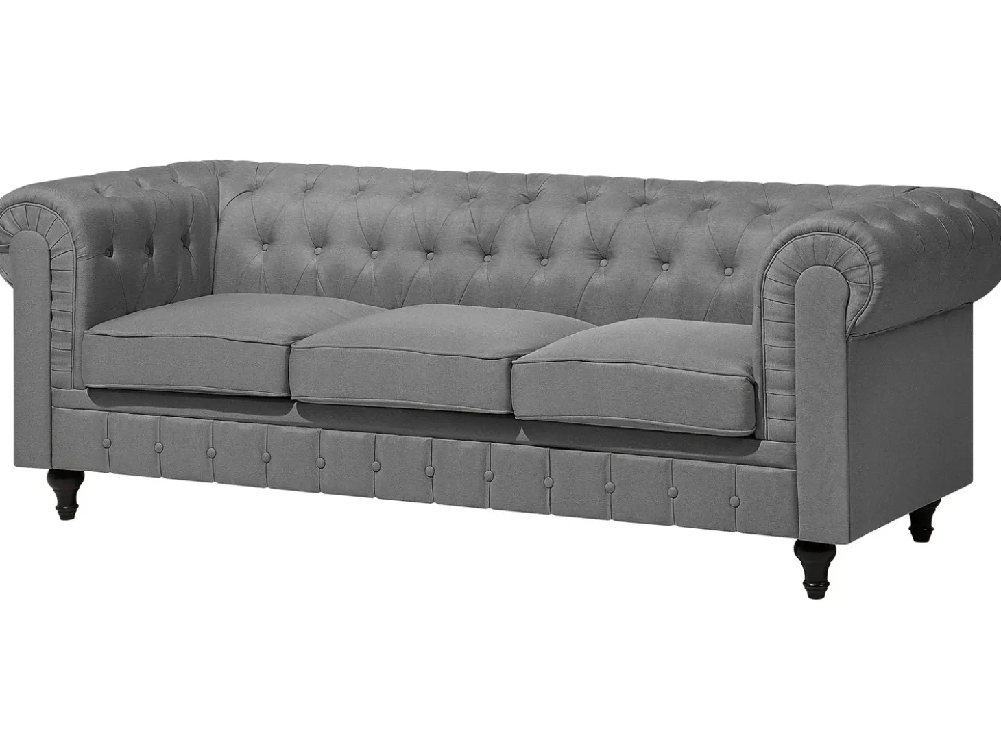 Sofa 3 personers CHESTERFIELD Lysegrå