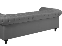 Sofa 3 personers CHESTERFIELD Lysegrå
