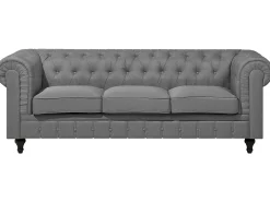 Sofa 3 personers CHESTERFIELD Lysegrå