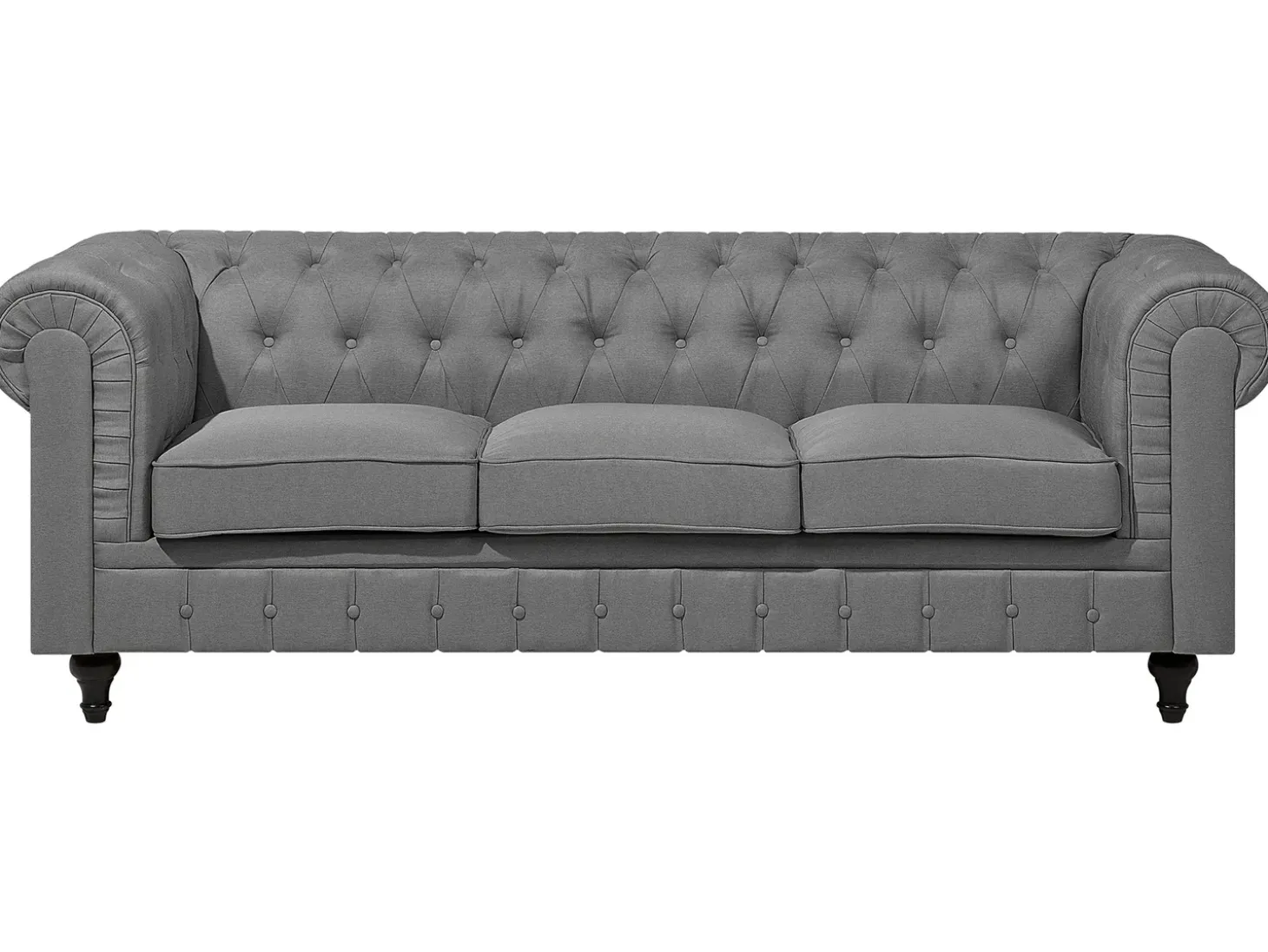 Sofa 3 personers CHESTERFIELD Lysegrå