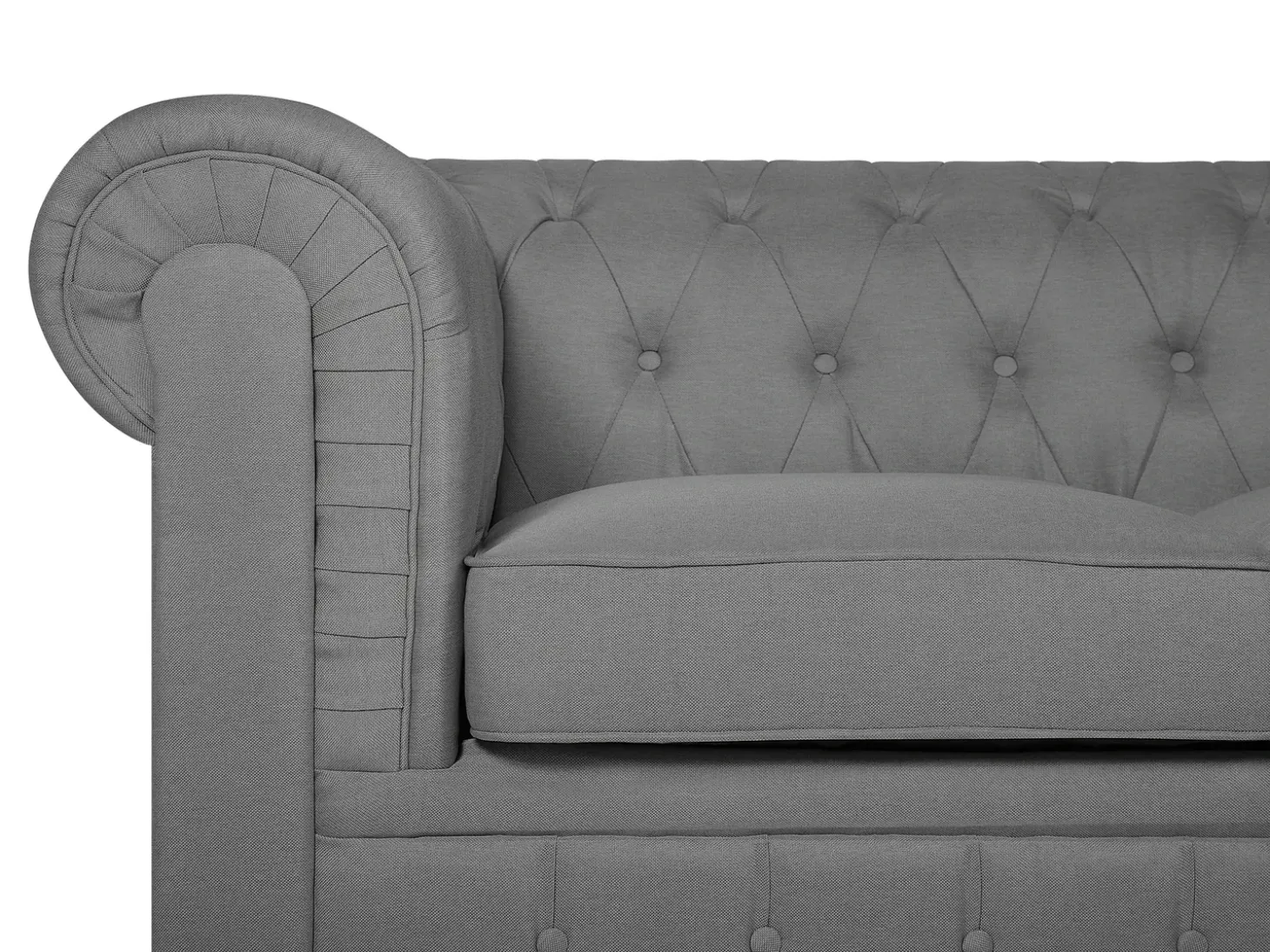 Sofa 3 personers CHESTERFIELD Lysegrå