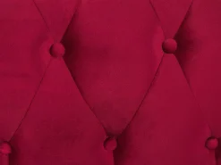 Sofa 3 personers CHESTERFIELD Velour Mørkerød