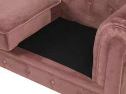 Sofa 3 personers CHESTERFIELD Velour Lyserød