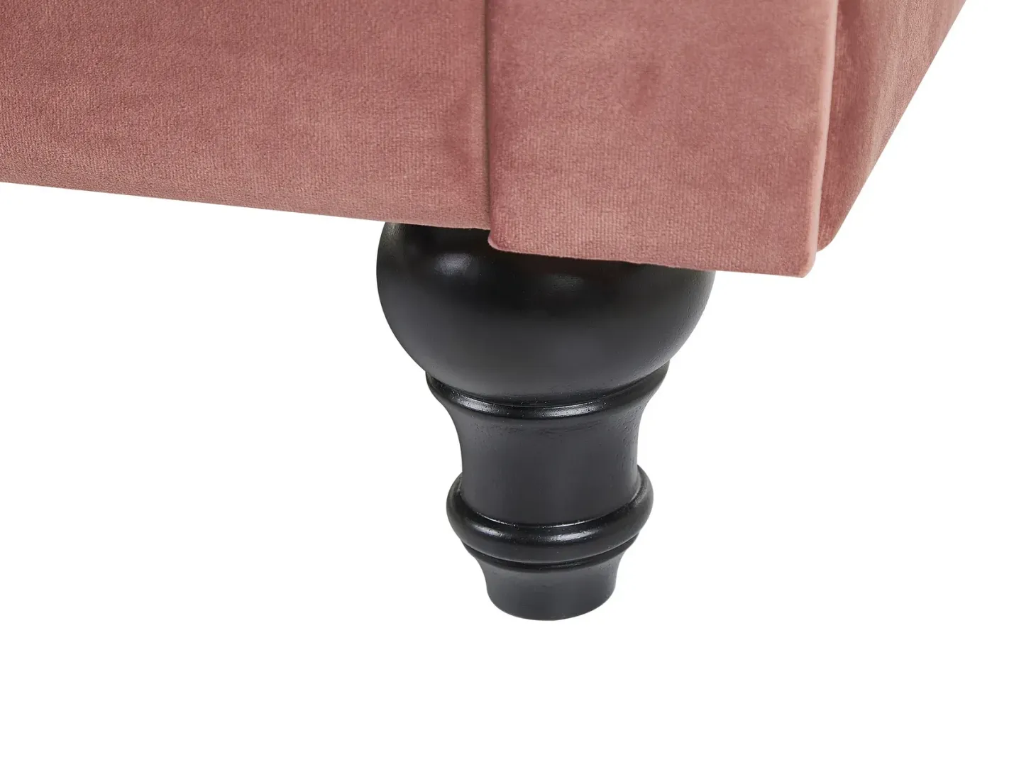 Sofa 3 personers CHESTERFIELD Velour Lyserød