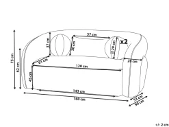 Sofa 2 personers EGEDAAL Boucle Hvid